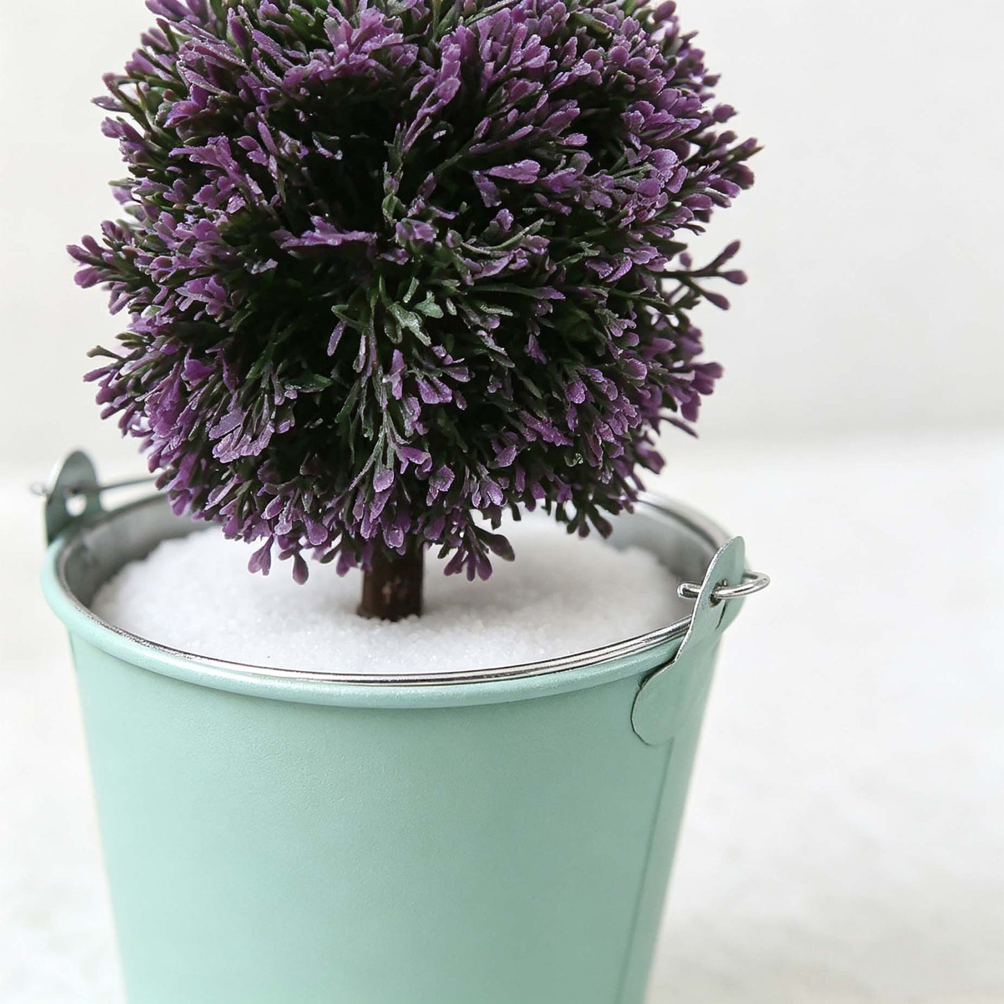Light Green Mini Metal Bucket Table Decor Pot
