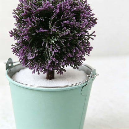 Light Green Mini Metal Bucket Table Decor Pot