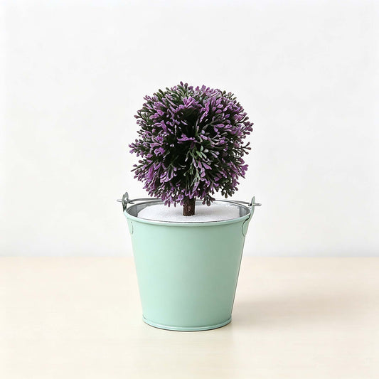 Light Green Mini Metal Bucket Table Decor Pot