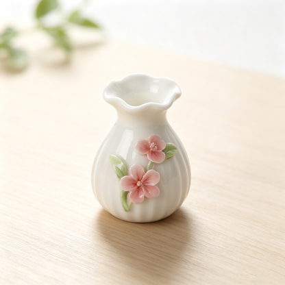 Handmade Floral Ceramic Mini Vase Table Decor
